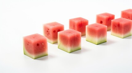 geometric watermelon on white