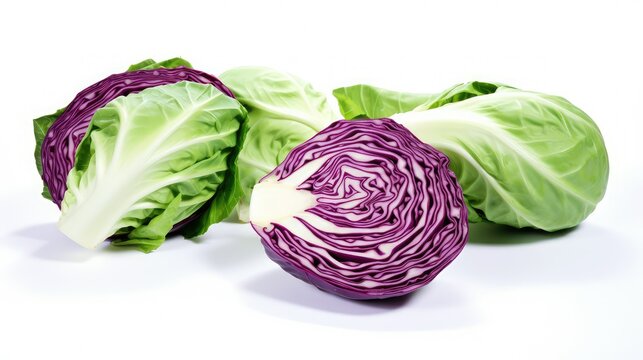 shded green and red cabbage