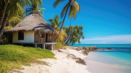 Fototapeta premium view house on beach