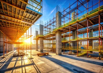 Clean lines, concrete textures: minimalist construction photography capturing raw beauty.