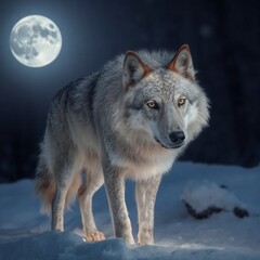 wolf in winter