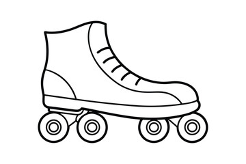 Line art of a roller skating shoe vector illustration.eps