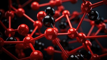 composition molecules black and red