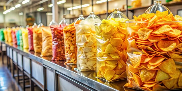 Fresh Potato Chips: Factory Direct Countertop Display, Small Batch, Crunchy Snacks