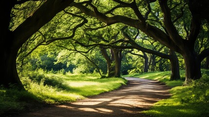 Obraz premium path woods trees