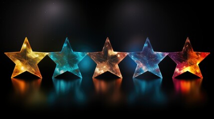 Obraz premium design five stars transparent background