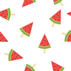 Seamless vector watermelon ice cream
