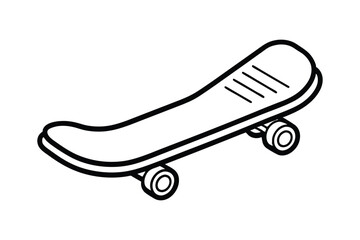 Line art of a skateboard vector illustration2.eps