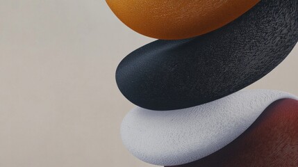 Obraz premium Abstract Composition of Layered Geometric Shapes in Contrast