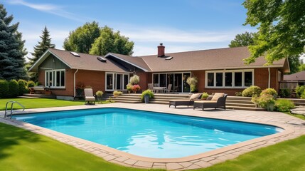 Fototapeta premium backyard house for sale