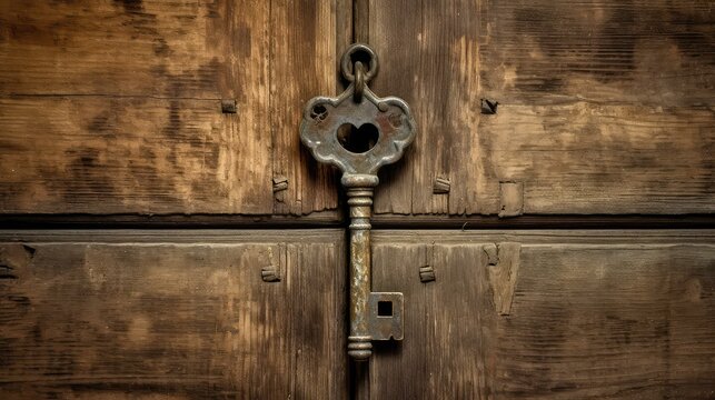 vtage keys in door