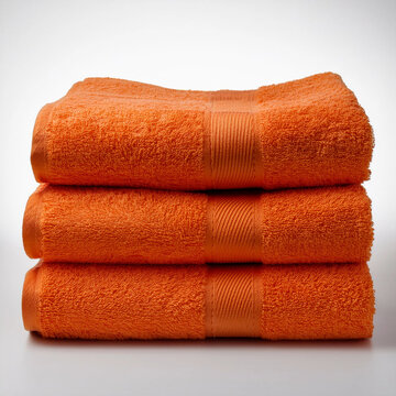 Orange Bath Towels