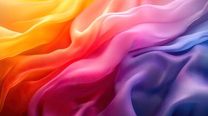 Fototapeta premium Stylish abstract depiction of flowing silk textures in vibrant colors