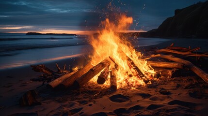 beach fire sparks