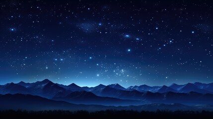 stars clear blue night sky