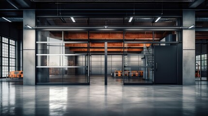 minimalist industrial door