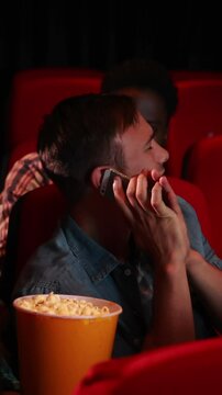 Rude young man on the phone