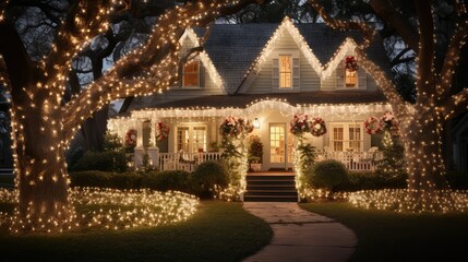 Fototapeta premium magical lighting house