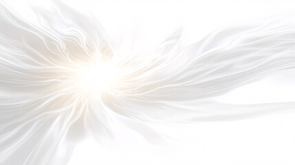 Obraz premium abstract white smooth and flowing fabric background with bright light rays