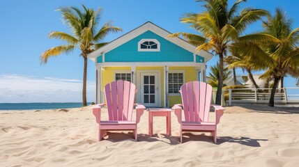 Fototapeta premium colorful fort lauderdale house