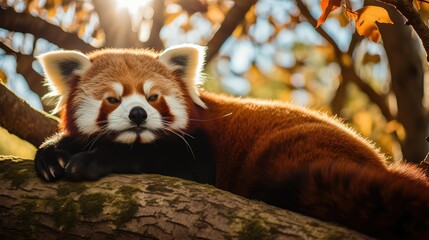 relaxed red panda