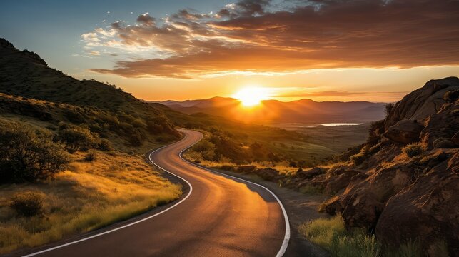 valley country road landscape