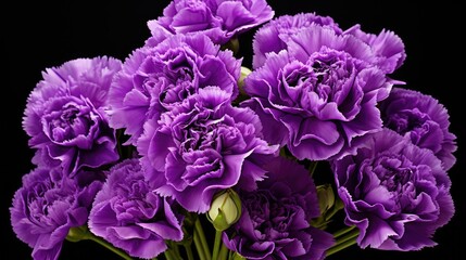 bloom purple carnations