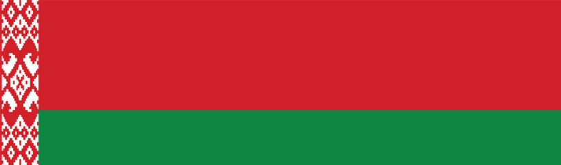 Flag of Belarus. Belarus flag long banner digital vector illustration