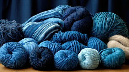 crochet yarn blue