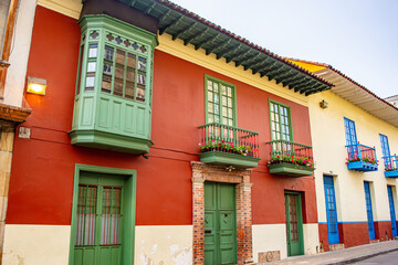 Colorful Colonial Architecture in Bogotá, Colombia