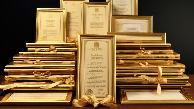 award certificate gold