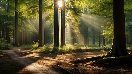 Obraz premium rays sun nature