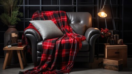 inviting black and red white plaid
