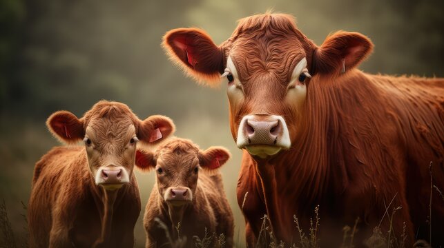 mother red cattle