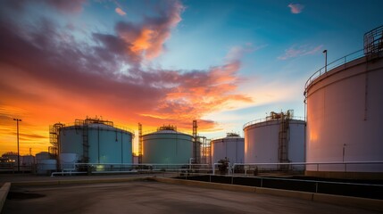 Obraz premium industrial oil storage