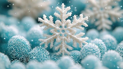 Let it snow calligraphy design with swirling snowflakes creating a frosty winter atmosphere  