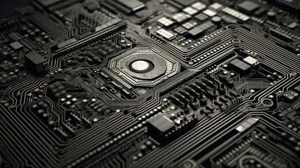 circuit black and white data center