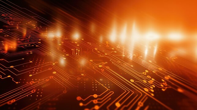 modern orange technology background