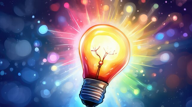 idea light bulb cartoon