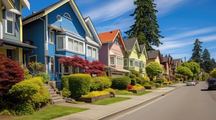 Naklejka premium photograph sunny neighborhood