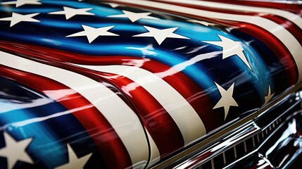 car stars and stripes graphic