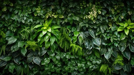 Obraz premium garden foliage wall