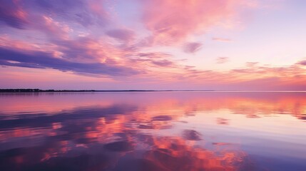 Fototapeta premium stillness sunrise pink sky