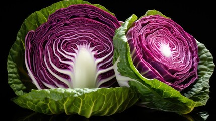 Obraz premium purple green and red cabbage
