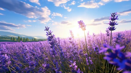 Fototapeta premium serene spring flower field