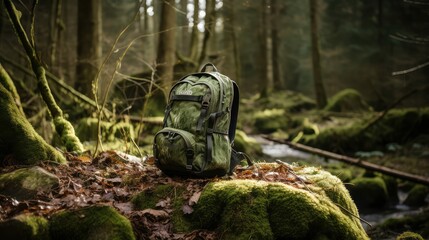 Obraz premium backpack green camo