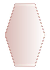 赤い盾のような六角形フレーム