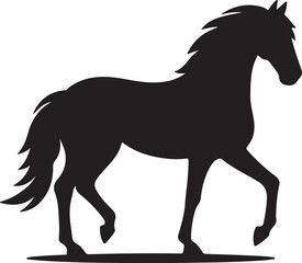 horse silhouette vector style minimalist white background