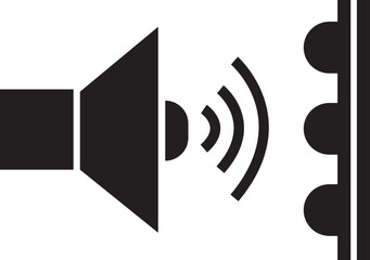 Soundproof vector icon in trendy label style. Acoustic insulation vector sign. Acoustic panel illustration for website design and mobile app isolated on transparent background.