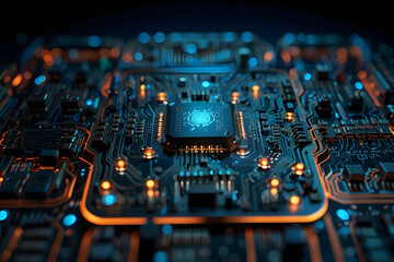 Abstract and creation of AI brain on the circuit chip,Modern techology,Chips production